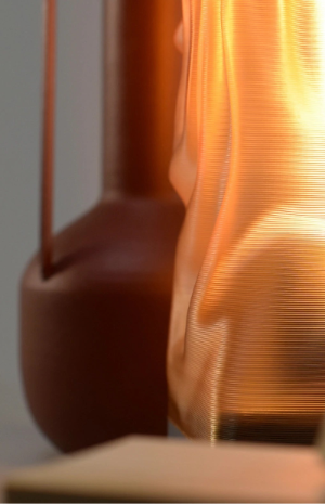 Modeo Siera lamp detailed macro photo of the 3d printed table lamp